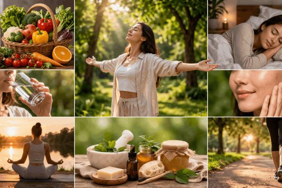 Wellness moments in nature and serenity