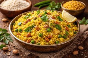 Vegetable Poha with Peas